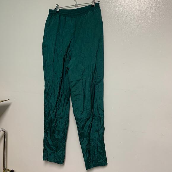 Energy Zone Vintage 80's Women's Nylon Sweatsuit Green White Jacket and Pants - Picture 7 of 9